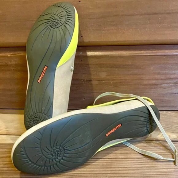 Patagonia Convertible Ballet Flats Neon Yellow/Taupe Best Fits 6.5–7 | Rare - Picture 3 of 11